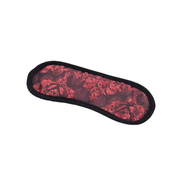black and red jacquard pattern blindfold