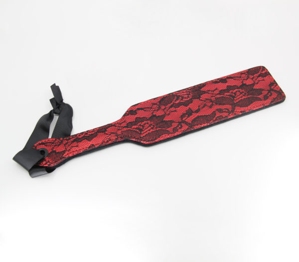 red and black lace paddle