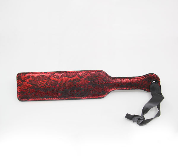 red and black lace paddle